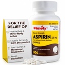 Time-Cap LBS, INC. Ajallisesti 300 Count Säännöllinen vahvuus Aspirin 325 mg aikuisille - Verrattuna Bayer - Päällystetty Säännöllinen vahvuus Aspirin Tabletit - Pain Reliever pieniä kipuja ja kipuja - Valmistettu USA