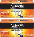 Airborne Zesty Orange Effervescent Tabletit C-vitamiini 1000 mg x 36 Counts (2 pakkaus)