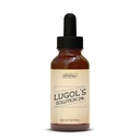 Lugolin liuos 2% 1oz lasi tiputinpullo. Sisältää kaliumjodidia ja jodia, 30 ml