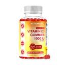 Vitamaattinen sokeriton D3-120-vitamiini Pektiinipohjaiset Gummiet - Suuri maku - terveet luut, mielialan ja immuunijärjestelmän toiminta - ei-GMO - 120 tarjoilua (1000 IU)