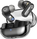 TOZO Crystal Pods Hybridi Aktiivinen melu Canceling Wireless Earbuds, 10mm Ajurit Deep Bass Stereo Sound, 4 Mics Smart ENC AI puhelut, 32 EQ kautta App, Bluetooth 5.4 Kuulokkeet, Kristallikotelon suunnittelu