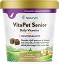 NaturVet VitaPet Senior Daily Vitamiinit Plus Glukosamiini koirille, 60 ct Soft Chews, Valmistettu Yhdysvalloissa maailmanlaajuisesti lähde ainesosia