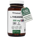 Pristine's L Theanine 200mg Supplement kapselit - 3rd Party Tested Non GMO -150 Day Supply - Rentoutumista ja unen laatua tukevat kapselit - Vegan, cGMP laitos & Gluteeniton lasipullot