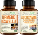 Turmeeric Curcumin Supplement Boswellia Serrata Extract & Glukosamiini Chondroitin MSM ja Turmeeric Supplement