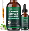 Graviola Soursop Leaf Extract Liquid - Soursop Bitters Liquid, Immuuni Boost, rentoutua, maksa ja uni, vegaaninen, sokeri & gluteeniton, 98% Imeytyminenaste, luonnollinen maku, 2 kuukauden tarjonta 60ML