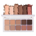 BINGBRUSH 10 väriä Ruskea silmävarjolava, lämmin sävytetty korkea Pigmented Matte Eyeshadow, luonnollinen neutraali silmävarjo Ultimate Makeup Palette, Vibrant Make Up Lautaset Kit