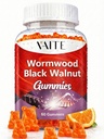 Black Walnut Wormwood Gummies - Kasviperäisten lisäravinteiden Artemisia Annua Herb & Juglans nigra Hull for digestive Wellness & Natural Body Cleanse, non-GMO & Gluteenittomat lisäravinteet - 60 Gummy Chewables