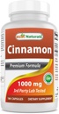 Best Naturals Cinnamon 2000 mg Ekvivalentti kromi 400 mikrog per tarjoilu - Aineenvaihdunta tuki - 180 kapselia