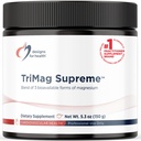 Designs for Health TriMag Supreme Powder - 300mg Triple Magnesium Drink - Saattaa tukea sydämen terveys & energia - Magnesium Orotate, Glyserofosfaatti + Bisglysinaatti Chelate (30 tarjoilua / 150 g)