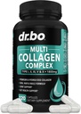 Multi Collagen Peptides for Women & Men - tyyppi I, II, III, V, & X Multi Collagen for Women & Men Complex Kapselit, Hydrolysoidut Peptides Pillerit lisäravinteet iholle, hiukset ja kynnet - 120 proteiinikapselit