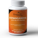Certified Organic Ashwagandha with Organic Black Pepper Supplement - 1310mg - Ei-GMO, Gluteeniton - 3rd Party Lab Tested