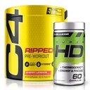 C4 repäisi & SuperHD, Thermogenic Bundle, C4 repäisi Esiharjoittelujauhe, Cherry Limeade 30 Servings + SuperHD Capsimax ja Green Tea Extract, 60 tarjoilua