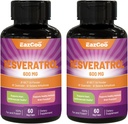 Resveratrol 600 mg, Trans- Resveratrol täydennysosa, antioksidanttien terveyden ikääntyminen tuki - 120 kapselia