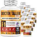NuBest Tohtori Taller Lapset - Tuki luun vahvuus Multivitamiinit, Multiminerals, Kalsium - Premium Formula ikäisille 2-9 - Grape Flavor - 12 Pack 18 kuukautta