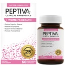 Peptiva Probiootit naisten terveydelle - naisten probiootti ja digestiivinen tuki, 25 miljardia PMY, monikantaprobiootti, Lactobacillus Acidophilus, Bifidobacterium - 60 kasvissyöjän kapselit