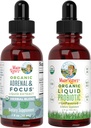 MaryRuth Organics Probiotic Supplement for Women Men Lids & Adrenal Health & Focus Supplement, 2-Pack Bundle, Ruoansulatus & Gut Health, Cortisol Health, Stressi Relief, Focus Nootropic Brain Supplement