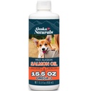 Alaska Naturals Wild Alaskan Salmon Fish Oil Supplement for Dogs Iho ja takki EPA DHA Omega 3 Rasvahapot Liquid Food Topper 15.5 oz. Pumppu