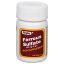 Rugby Ferrous Sulfate 325 mg tabletit - rautalisä naisille ja miehille - 100 Count (1 pakkaus)