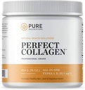 Pure Hydrolysed Multi Collagen Peptides Protein Powder Supplement - Tyypit I, II, III, V, X - 5 Tyypit Grass Fed, Wild Caught Food Sourced Collagen - 16 oz Pouch - Makuton