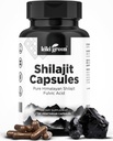 KIKI Green Shilajit Capsules - Himalajan Supplement, 40% Fulvic Acid ja Trace Minerals - 500 mg per Serving for Strength, Energy, Immuniteetti - 120 Vegan Count