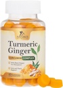 Turmeeric Curcumin Supplement Gummies - 95% Curcuminoids kanssa Turmeric & Inkivääri, Black Pepper parhaan absorption, Nature's Vegan Joint Support, Ei-GMO, Gluteeniton, Maukas persikka maku - 60 Gummies