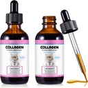 Kollageeni kissoille, Cat Collagen Liquid Drops Biotin, MSM & Ginger Dgestive & Immuniteetti tuki, kutina helpotus, ihon & turkki ja yhteinen terveys, Cat täydentää 60 ml - 2 kpl