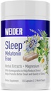 Weider Melatoniinin ilmaisen unilääkkeen lisäaine KSM-66 Ashwagandha, magnesium, Laventeli, sitruunan balma, kamomilla, valkosipuli ja passionkukkauutteet, hormonit ja lääkkeetön, ei-luontotyyppimuoto, 120ct