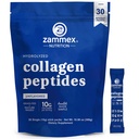 Premium Collagen Peptides Powder, 30 Sticks Travel Packets(tyyppi I, III), makuamaton Collagen Protein Powder to Go, Hydrolysed Collagen Peptides for Skin Hair Nail Joint, 10g per Serving, Paleo & Keto