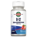KAL-vitamiini B12 Adenosylcobalamiini 1000 mikrog - B 12 vitamiini, aktiivinen B-12 1000 mikrog naisille ja miehille, energiatuki - mansikka maku - 90 ActiveMelt Micro Tabletit