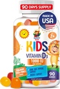 SUNNY SAM-vitamiini D3 Gummies 1000 IU lapsille ja aikuisille - Immuunituki purut luonnon maku - kasvissyöjä, liivate-vapaa immuuni tuki vitamiineja lapsille