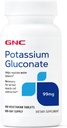 GNC Kaliumglukonaatti 99 mg, 100 tablettia, tukee normaalia lihasfunktiota
