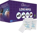 Care Touch Lens Pyyhkeet silmälasit - 100 kreivi erikseen kääritty esikostutetut pyyhkeet, 5 x 6 tuuman - Kamera Lens, aurinkolasit ja lasit Puhdistaja,- Hellävarainen ja Kannettava Puhdistus optisten laitteiden