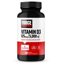 FORCE FACTOR D3 5000 IU Softgels, korkean tehon D-vitamiini täydentää tukea immuniteetin ja luun terveyttä, Premium laatu, ei säilöntäaineita, 120 Softgels