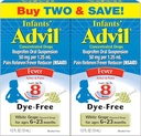Infants' Advil Liquid Pain Reliever ja Baby Fever Reductor, Imeväis-ibuprofeeni Dye Free Pain Relief and Fever Medicine, White Grape - 0,5 Fl Oz (2 pakkaus)
