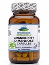Puhdas Mountain kasvitieteelliset Karpalo D Mannoosikapselit - 60 Kosher Vegan Caps - 1000 mg D Mannoosi karpalokonsentraatti Plus C-vitamiini