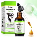 Probiootit koirille, 3-in-1 Dog Probiootit,Dog Probiootit varten digestiivinen tuki, Dog Probiootti täydentää,Lemmikki Probiootit koirille, Liquid Probiootit koirille