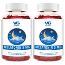 VITA GLOBE Melatoniini 5 mg unilääke Gummy vitamiinit - ei-muuntogeeniset, vegaaninen ja unilääke täydentää, lievittää satunnaista unettomuutta, 100