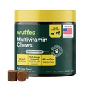 Wuffes 23-in-1 Dog Multivitamiini Supplement for Hip & Joint, Iho & Takki ja immuunijärjestelmä tuki Omega 3, Rauta, Sinkki, C-vitamiini - Mineraalit ja vitamiinit vanhemmille koirille ja pennuille - 30 Soft Chews