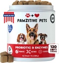 Probiootit, Soft Chews - Entsyymit - Digestiivinen terveys koirille - Probiootti purukumia Gut Health & Immuuni tuki täydentää - Ruoansulatuskanavan tuki