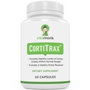 VitaMonk CortiTrax Natural Cortisol Blocker - Doctor Formulated Cortisol Manager, Cortisol Support & Cortisol Reducer (Jo normaalien rajojen sisällä) - 60 kapseli Cortisol täydentää