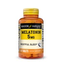 Mason Natural Melatoniini 5 mg B6 & kalsium, luonnollinen uniapu, tukee levollinen uni, 60 tablettia