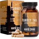 North Spore Organic Turkey Tail Extract Mushroom Supplement Kapselit ... Stamina & Endurance 60 Day Supply...