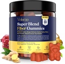 Super Blend Fiber Gummies aikuisille 8g Prebioottikuitu Gummies, tukee ruoansulatusta, turvotusta ja hyvinvointia, infusoidaan inkivääri, Camu Camu & Matcha, mansikka makupala . 60 Count