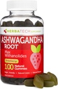 Ashwagandha Gummies for Miehet ja naiset - Vahvin 1500mg Formula (100 Gummies) 3% Withanolides Cortisol Blocker for Relief, Calming, ja rentoutuminen Herbatech täydentää