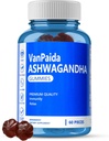 Vegaani Ashwagandha Gummies, rauhoittava, unilaatu, muisti & kognitiiviset tukilisät, rentouttava, rentouttava, D-vitamiini, immuuni tuki, luomu Etelä-Afrikka Ashwagandha juuriuute, gluteeniton.