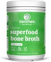 Zammex Bone Broth Plus Superfood Protein Powder (Turmeric Flavor), 8g Hydrolyzed Protein D-vitamiini, terve iho, kynnet, hiukset, nivelet & digestion, non-GMO (30 tarjoilua)