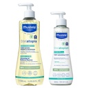 Mustela Stelatopia Ekseema-Prone ihon kylpyaika Lahjasetti - Perheen ihonhoito Essentials - Natural Avocado & Auringonkukkaöljy - EWG Varmennettu - 2 Items Set - Stelatopia Puhdistusöljy ja Stelatopia+ Cream