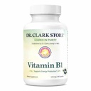 Tri. Clark B1-vitamiini Thiamiini 400 mg täydennysosa - Thiamiini B1 täydennysosa terveeseen hermostoon ja energiaan aineenvaihdunta, gluteeniton, maitotuotteeton - 100 liivate kapselia