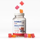 Tohtori Talbot's Kids Multi-Vitamin Gummies - A-, C-, B-12-vitamiini, Sinkkiimmuniteetti- ja kasvutuki lapsille - 60 Gummia - 2+ vuotta - Mansikka, kirsikka ja oranssi maku