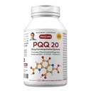 ANDREW LESSMAN PQQ 20 mg - 240 kapselia - 20 mg Pyrrolokinolkinoliini kinone, luonnollinen suojayhdiste tukee Elinelimet, sydän, aivot, maksa, immuunijärjestelmä. Mitokondriobiogeneesi, ei lisäaineita